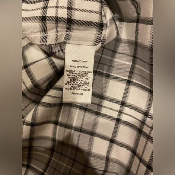 EXPRESS Men’s Grey White & Black Shirt - Size M - Picture 7 of 8